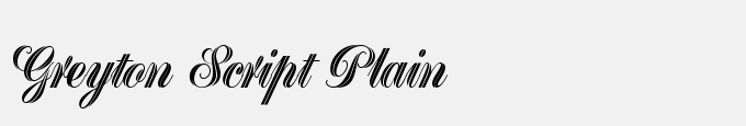 Greyton Script Plain