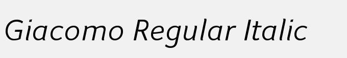 Giacomo Regular Italic