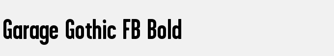 Garage Gothic FB Bold