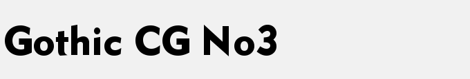 Gothic CG No3