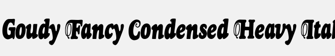 Goudy Fancy Condensed Heavy Italic