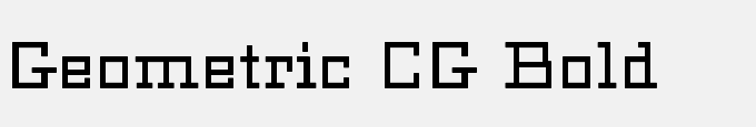 Geometric CG Bold