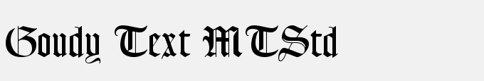 Goudy Text MT Std
