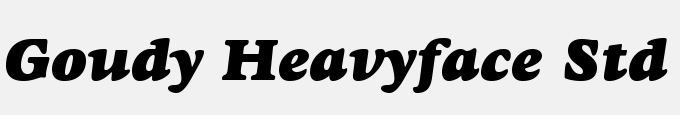 Goudy Heavyface Std Italic