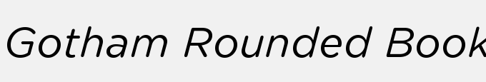 Gotham Rounded Book Italic