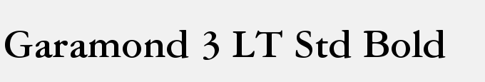 Garamond 3 LT Std Bold