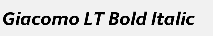 Giacomo LT Bold Italic
