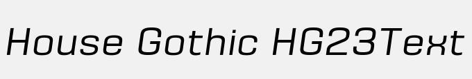 House Gothic HG23Text Italic