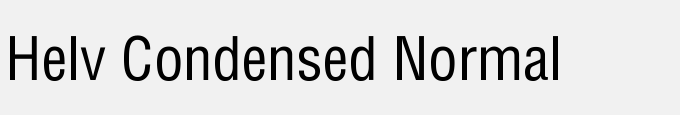 Helv Condensed-Normal