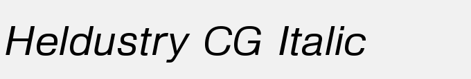 Heldustry CG Italic