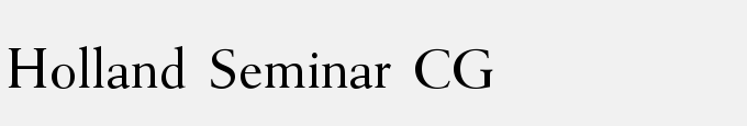 Holland Seminar CG