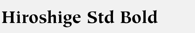 Hiroshige Std Bold