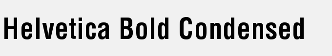 Helvetica Bold Condensed