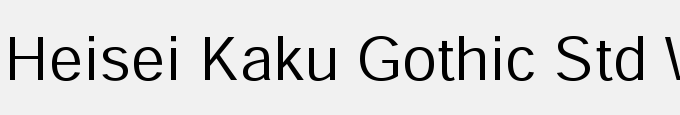Heisei Kaku Gothic Std W3