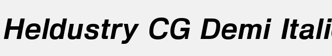 Heldustry CG Demi Italic