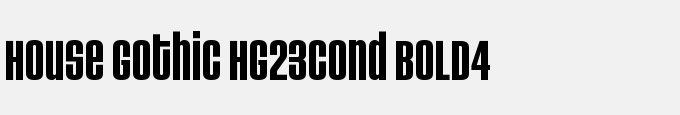 House Gothic HG23Cond BOLD4