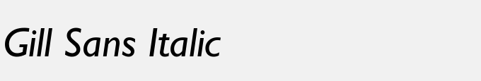 Gill Sans Italic