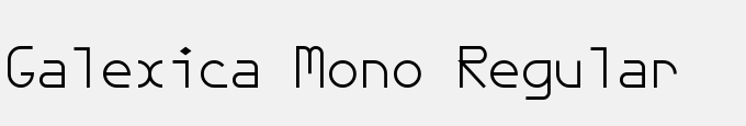 Galexica Mono Regular