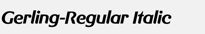Gerling-Regular Italic