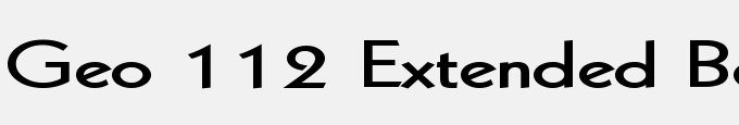 Geo 112 Extended Bold