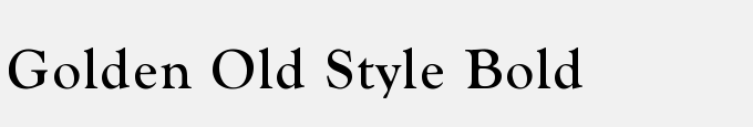 Golden Old Style Bold