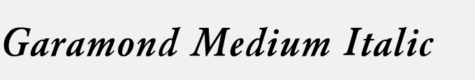 Garamond Medium Italic