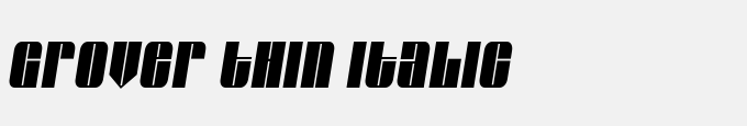 Grover Thin Italic