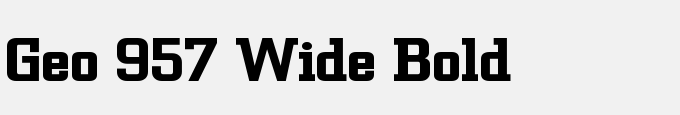 Geo 957 Wide Bold