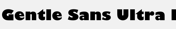 Gentle Sans Ultra Bold Regular