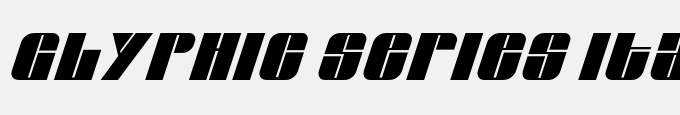 Glyphic Series Italic