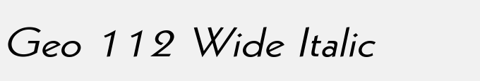 Geo 112 Wide Italic