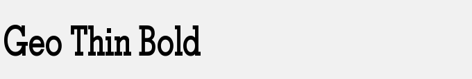 Geo Thin Bold