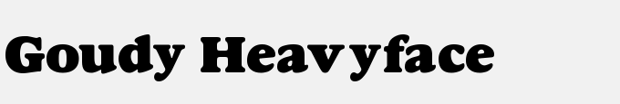 Goudy Heavyface