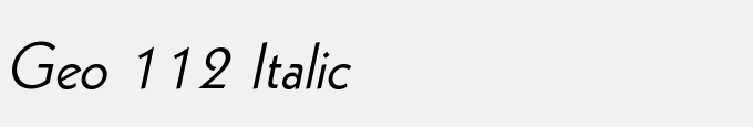 Geo 112 Italic