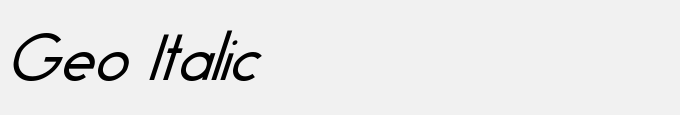 Geo Italic