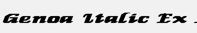 Genoa Italic Ex Bold