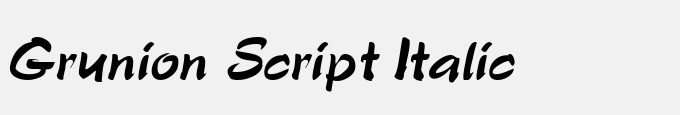 Grunion Script Italic