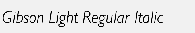 Gibson Light-Regular Italic