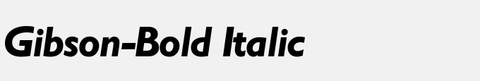 Gibson-Bold Italic