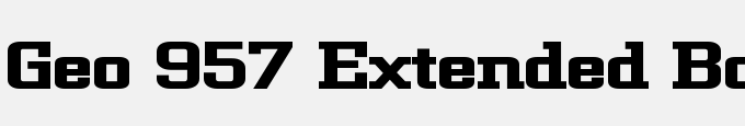 Geo 957 Extended Bold