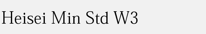 Heisei Mincho Std W3