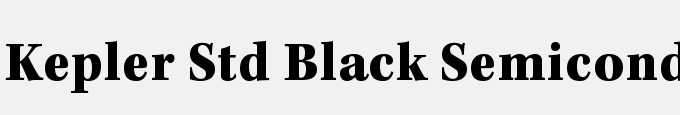 Kepler Std Black Semicondensed Caption