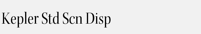 Kepler Std Semicondensed Display
