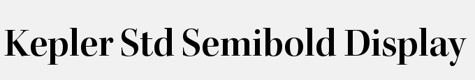 Kepler Std Semibold Display