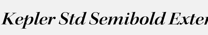 Kepler Std Semibold Extended Italic Display
