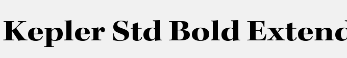 Kepler Std Bold Extended Subhead