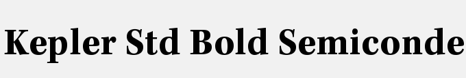 Kepler Std Bold Semicondensed Caption