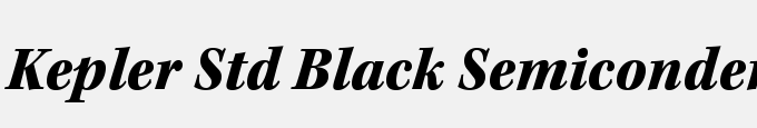 Kepler Std Black Semicondensed Italic