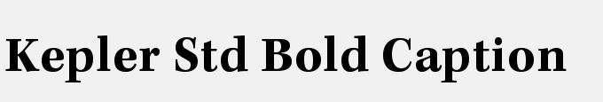 Kepler Std Bold Caption