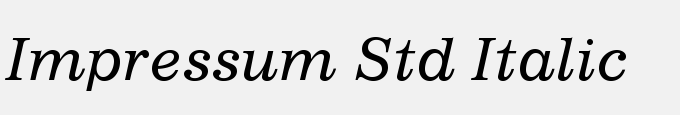 Impressum Std Italic